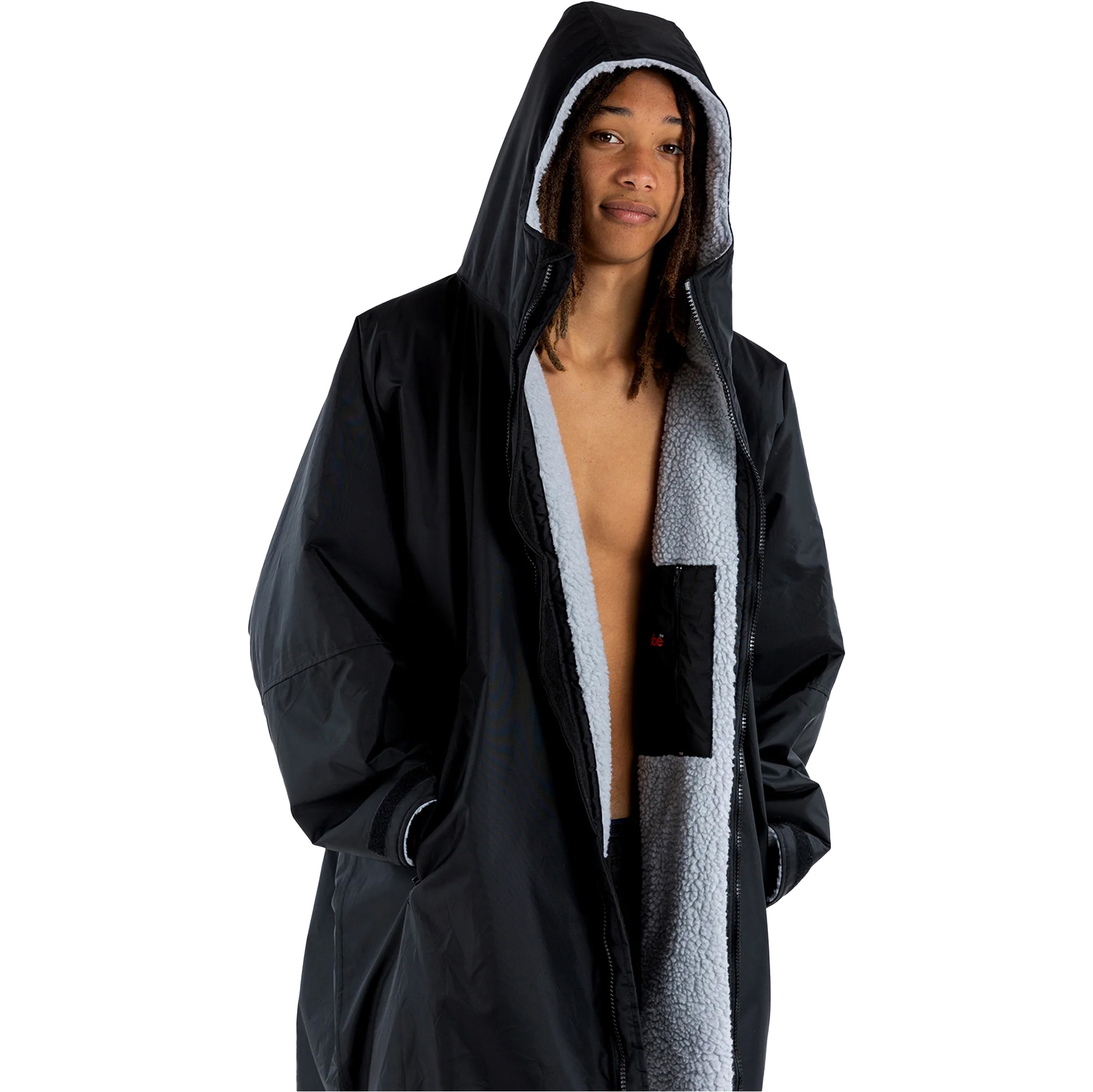 2026 Dryrobe Advance Long Sleeve Changing Robe DALSV3 - Black / Grey